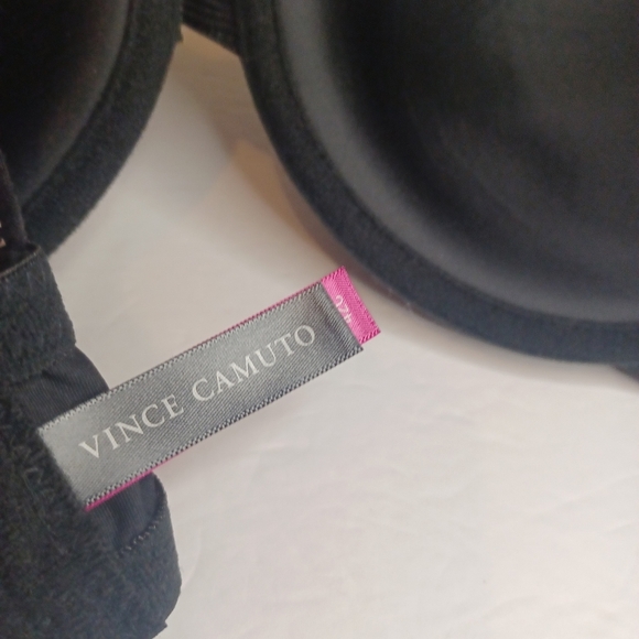 Vince Camuto Underwire T-Shirt Bra Sz 42C Black Comfort Adjustable RN# 71222 - Picture 4 of 7